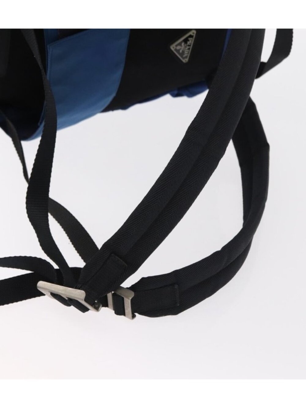 PRADA Backpack Nylon Blue Silver - Picture 7 of 16